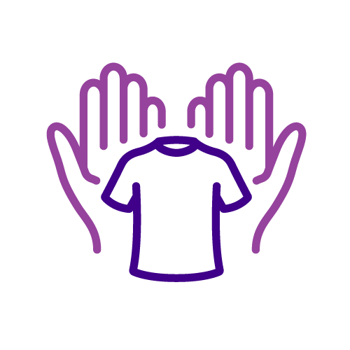 icon- hands holding a t-shirt